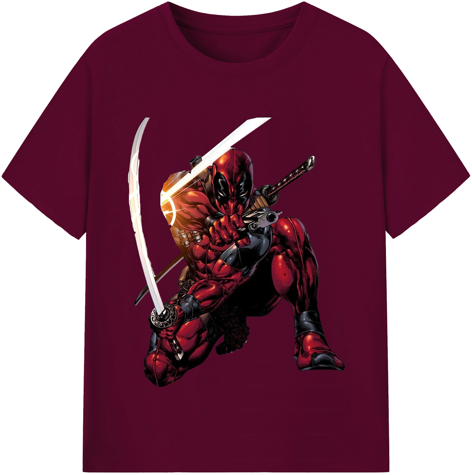 （画像用） Deadpool デッドプール レディースカジュアルプリントTシャツ（綿100％）